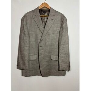 JOE Joseph Abboud Italian Fabric Sport Coat Mens 46 Short Linen Blend Blazer